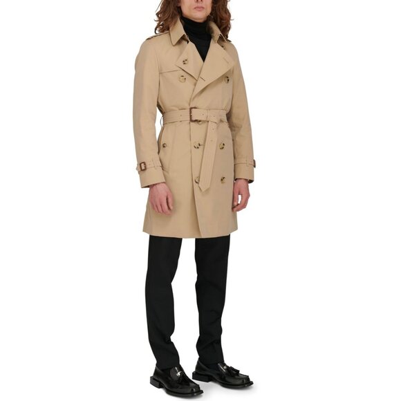 Burberry Men’s "Britton" Mid Length Trench Coat In Soft Fawn US44 - Picture 13 of 13